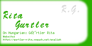 rita gurtler business card